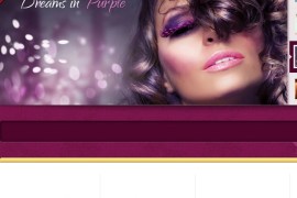 紫色欧美风格时尚化妆品购物商城网站模板源码