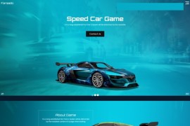 汽车速度比赛游戏网站源码 html5模板