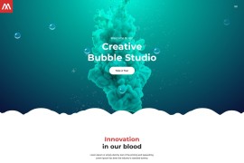 个性创意泡泡工作室网站源码 html5模板