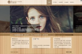 wordpress主题精致木纹背景的企业网站模板