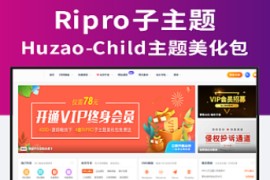 RiPro主题子主题huzao-child高端大气集成后台美化包v4.0