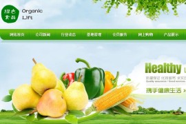 简约大气 绿色食品 农业产品 展示网站模板 效果图加源代码
