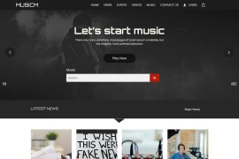 音频音乐资讯网站源码 HTML5模板
